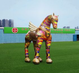 S4-704 Inflatable cartoon giant colorful horse