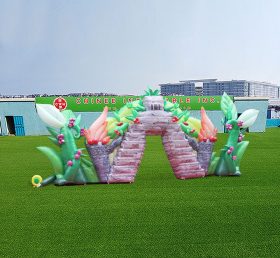 S4-712 Inflatable outdoor decoration inflatable background wall with plants