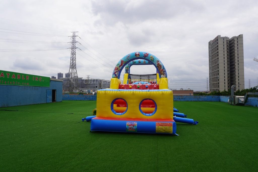 T7-1600 PAW Patrol & Super Mario Themed Inflatable Obstacle Course