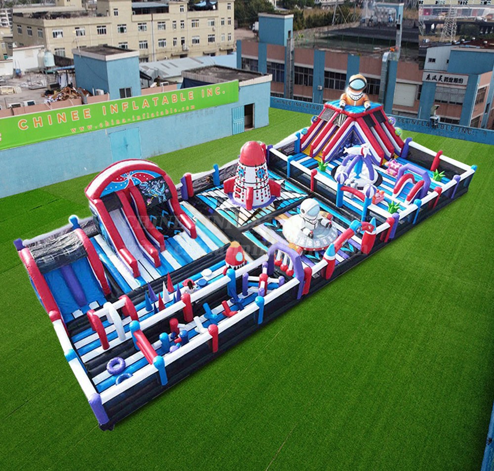 GF2-128 Spaceship theme playground inflatable park bouncy castle
