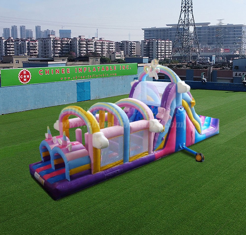 T7-1828 Unicorn Inflatable Obstacle Course