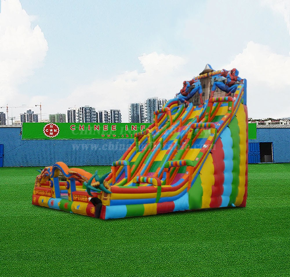 T8-4521 Spiderman Inflatable Dry Slide