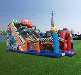T8-4525 Cars Inflatable Dry Slide