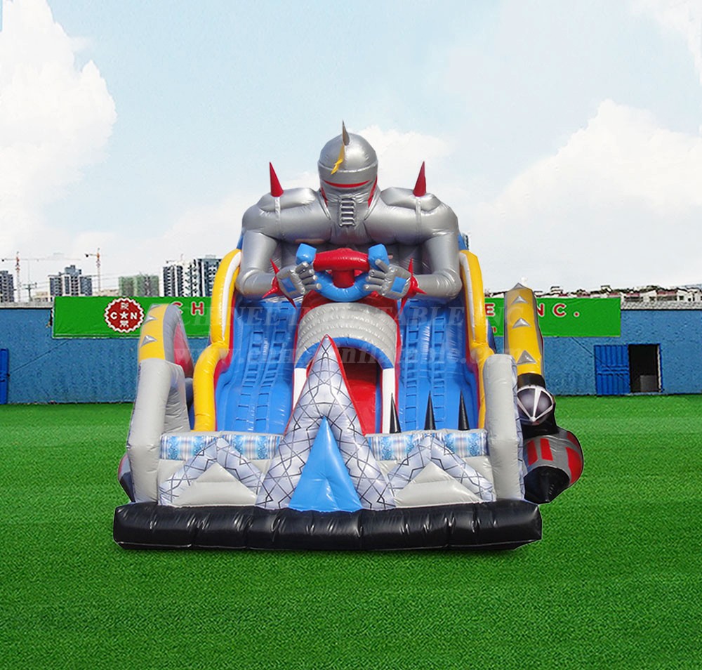 T8-4549 Robot Inflatable Dry Slide