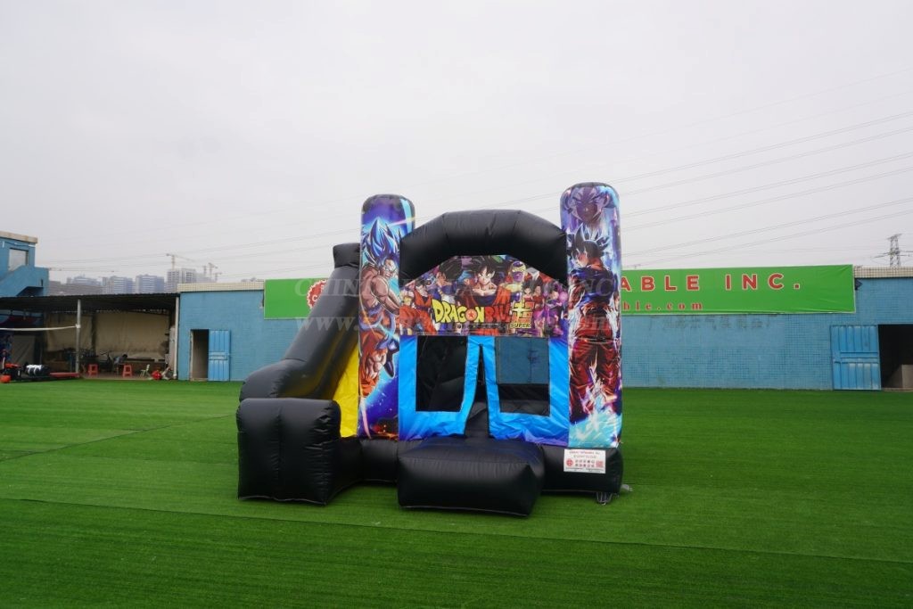 T2-3226O Dragon Ball theme bouncy castle with slide
