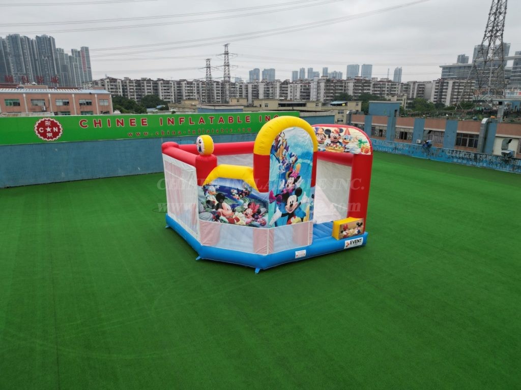 T2-553B Disney Mickey Mouse themed bouncy castle with slide